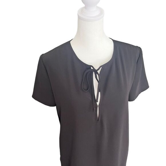 THEORY Antazie DT Drapey Crepe Short Shift Dress - Picture 5 of 10